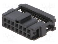 Connector: IDC; plug; female; PIN: 14; IDC; for ribbon cable; 1.27mm TE Connectivity