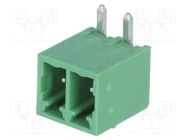 Pluggable terminal block; 3.5mm; ways: 2; angled 90°; socket; male DEGSON ELECTRONICS