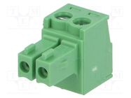 Pluggable terminal block; 3.5mm; ways: 2; straight; plug; female DEGSON ELECTRONICS