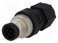 Connector: M12; plug; PIN: 8; male; A code-DeviceNet / CANopen AMPHENOL LTW