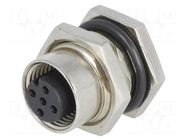 Connector: M12; socket; PIN: 5; female; 60V; IP68,IP69K; soldering AMPHENOL LTW