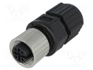 Connector: M12; plug; PIN: 4; female; A code-DeviceNet / CANopen AMPHENOL LTW