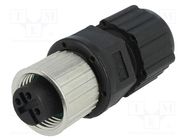 Connector: M12; plug; PIN: 3; female; A code-DeviceNet / CANopen 