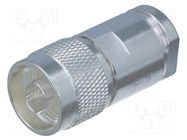 Connector: N; plug; male; straight; 50Ω; RG213,RG8(A),URM67; PTFE TE Connectivity