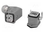 Connector: HDC; male + female; 10A; 400V; Han Kit; PIN: 5; 4+PE; M20 HARTING