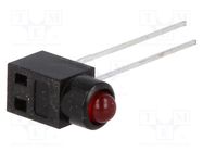 LED; in housing; 3mm; No.of diodes: 1; red; 30mA; Lens: red; 60°; 3VDC SCHURTER