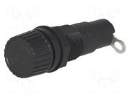 Fuse holder; 6.3x32mm; 10A; on panel; black; FEU; 250VAC; UL94V-0 SCHURTER