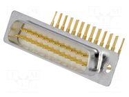 Connector: D-Sub; PIN: 25; socket; male; on PCBs; angled 90°; THT CONNFLY