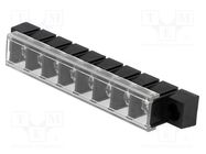 PCB terminal block; straight; 10mm; ways: 8; THT,screw terminal 