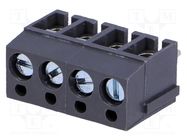 PCB terminal block; angled 90°; 5mm; ways: 4; on PCBs; 2.5mm2; 24A DEGSON ELECTRONICS