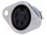 Connector: DIN; socket; female; PIN: 4; Layout: 216°; straight 