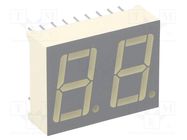 Display: LED; 7-segment; 14mm; 0.56"; No.char: 2; red; 1.9÷8mcd KINGBRIGHT ELECTRONIC