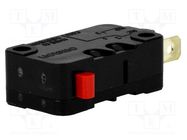 Microswitch SNAP ACTION; 16A/250VAC; 10A/30VDC; without lever OMRON Electronic Components