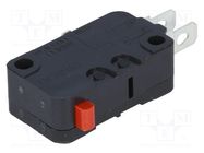 Microswitch SNAP ACTION; 16A/250VAC; 10A/30VDC; without lever OMRON Electronic Components