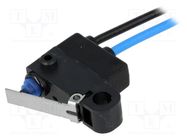 Microswitch SNAP ACTION; 0.1A/125VAC; 2A/12VDC; with lever; IP67 OMRON Electronic Components