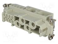 Connector: HDC; contact insert; female; CX; PIN: 4; 4+PE; 80A; 600V ILME