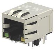 RJ45 CONNECTOR, R/A JACK, 1PORT, TH