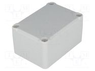 Enclosure: multipurpose; X: 50mm; Y: 70mm; Z: 36mm; polystyrene; grey KRADEX