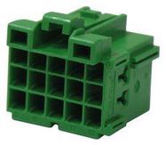 AUTOMOTIVE HOUSING, RCPT, 15POS, GREEN