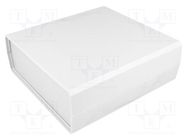 Enclosure: with panel; X: 188mm; Y: 198mm; Z: 70mm; polystyrene; grey KRADEX