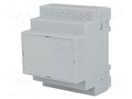 Enclosure: for DIN rail mounting; Y: 90mm; X: 70mm; Z: 65mm; grey KRADEX