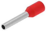 TERMINAL, WIRE FERRULE, 17AWG, RED