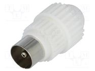 Connector: coaxial 9.5mm (IEC 169-2); plug; male; straight 