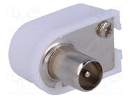 Connector: coaxial 9.5mm (IEC 169-2); plug; male; angled 90° 