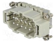 Connector: HDC; male; CNE; PIN: 10; 10+PE; size 57.27; 16A; 500V ILME