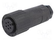 Connector: circular; plug; CM; IP67; PIN: 7(6+1); female; 10A; 50V HIRSCHMANN