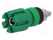 Connector: 4mm banana; socket; 30A; 60VDC; 48mm; green; -20÷80°C CLIFF