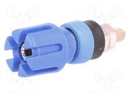 Connector: 4mm banana; socket; 30A; 60VDC; 48mm; blue; -20÷80°C CLIFF