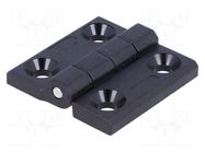 Hinge; Width: 40mm; technopolymer PA; black; H: 40mm ELESA+GANTER