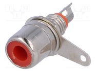 Connector: RCA; socket; female; nickel plated; for panel mounting 