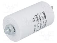 Capacitor: polypropylene; motors, run; 12uF; 450V; Ø40x70mm; ±5% SR PASSIVES