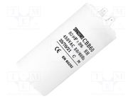 Capacitor: polypropylene; motors, run; 80uF; 450V; -25÷70°C; ±5% SR PASSIVES