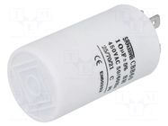 Capacitor: polypropylene; motors, run; 10uF; 450V; Ø35x60mm; ±5% SR PASSIVES