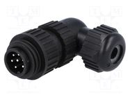 Connector: circular; plug; male; IP67; CA; PIN: 7(6+1); 6+PE; 250V HIRSCHMANN