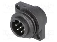 Connector: circular; socket; male; IP67; CA; PIN: 7(6+1); 6+PE; 250V HIRSCHMANN