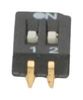 DIP SWITCH, 2POS, 0.025A, 24VDC, SMD