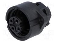 Connector: circular; socket; PIN: 4; female; screw terminal; 400V AMPHENOL