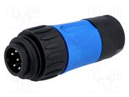 Connector: circular; plug; for cable; PIN: 7; male; soldering; 250V 