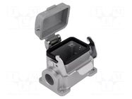 Enclosure for connectors: HDC; size E6; with latch; with cover AMPHENOL
