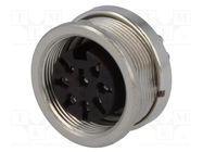 Connector: M16; socket; female; soldering; PIN: 8; 5A; 100V; IP40 AMPHENOL