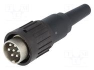 Connector: DIN; plug; male; PIN: 7; Layout: 360°; straight; for cable AMPHENOL