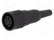 Connector: DIN; plug; female; PIN: 5; Layout: 240°; straight; 300V; 5A AMPHENOL