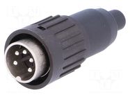 Connector: DIN; plug; male; PIN: 5; Layout: 240°; straight; for cable AMPHENOL