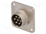 Connector: M16; socket; male; soldering; PIN: 7; 5A; 100V; IP65,IP67 AMPHENOL