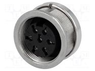 Connector: M16; socket; female; soldering; PIN: 7; 5A; 100V; 0.5mm2 AMPHENOL