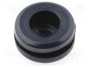 Grommet; with bulkhead; Ømount.hole: 9.9mm; Øhole: 6.4mm; PVC 